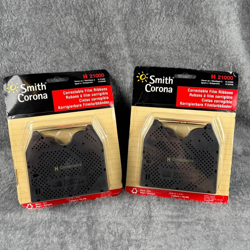 Smith Corona 2 pk H21000 Correctable Film Ribbons Black Typewriter Lot of 4 NEW